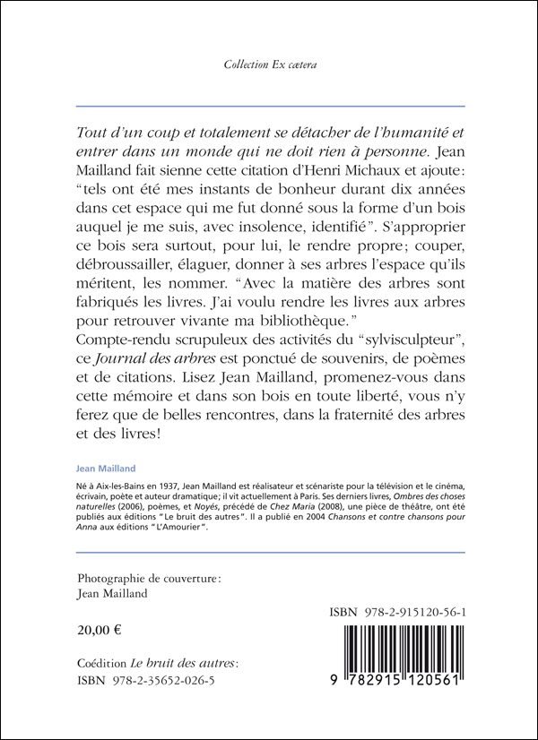 Le Journal des arbres, de Jean Mailland, à L’Amourier éditions